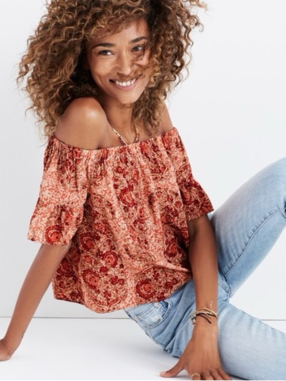 Madewell Paisley Silk Blouse